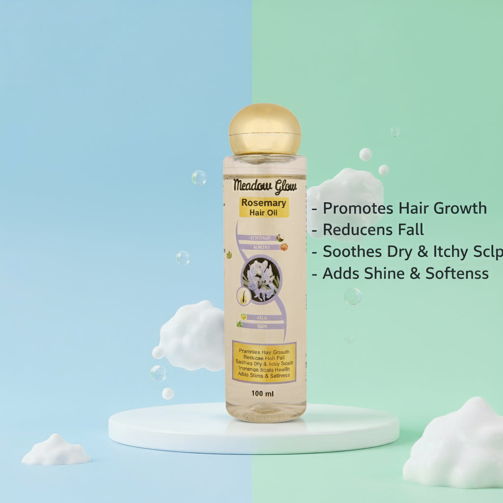 Rosemary Hair Oil with Coconut | Almond, Amla, Neem for Hair Growth | Dry Scalp Treatment (100ml)